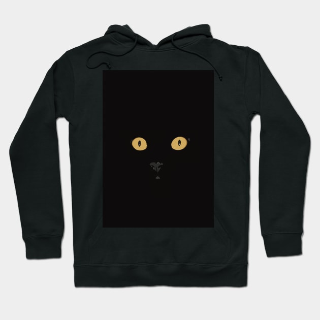 Yellow Cat’s Eyes Hoodie by NattyDesigns